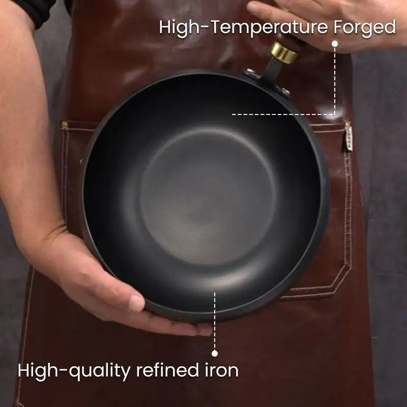 Cast Iron Skillet  Pot - Easy Cook Keep Warm Stir Fry Boil Simmer - ZOOMNSTORE