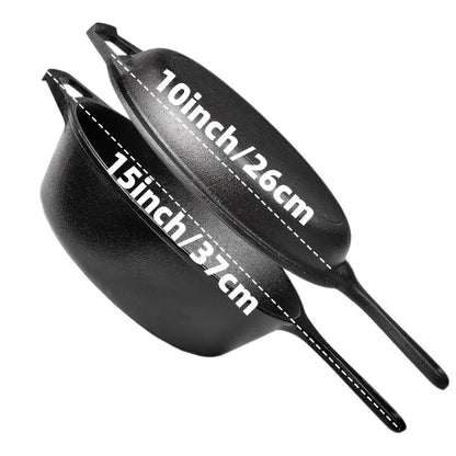Cast Iron Skillet Set – 3PCS Heavy Duty Pans, Pre-Seasoned Non-Stick Surface - ZOOMNSTORE
