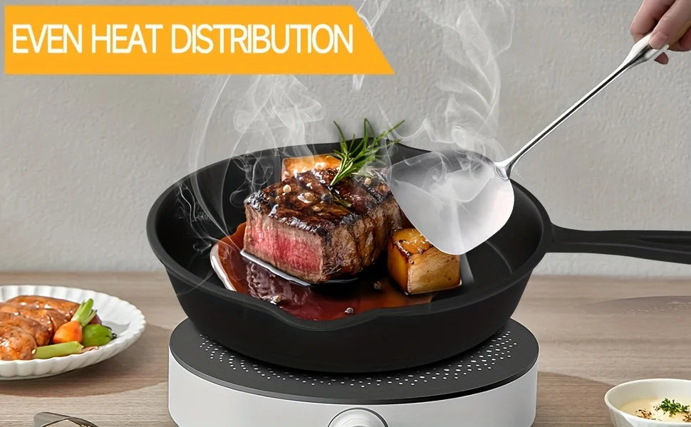 Cast Iron Skillet Set – 3PCS Heavy Duty Pans, Pre-Seasoned Non-Stick Surface - ZOOMNSTORE
