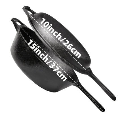 Cast Iron Skillet Set – 3PCS Heavy Duty Pans, Pre-Seasoned Non-Stick Surface - ZOOMNSTORE