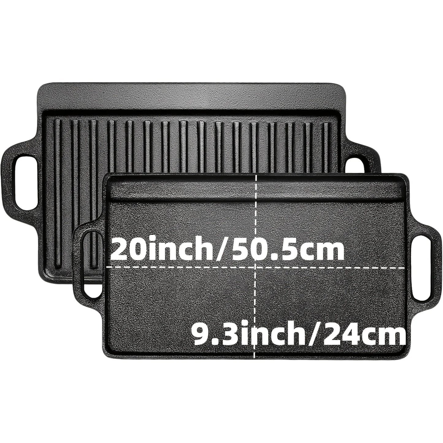 Cast Iron Skillet Set – 3PCS Heavy Duty Pans, Pre-Seasoned Non-Stick Surface - ZOOMNSTORE