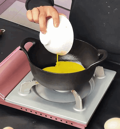 Cast Iron Non-Stick Wok - Uncoated Casserole Skillet Cookware - ZOOMNSTORE