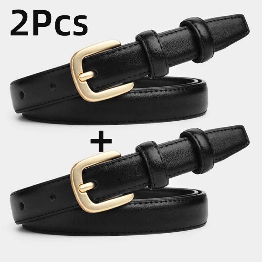 Casual Fashion Belt 2-Pack - High-End Needle Buckle Double Loop for Daily Wear - ZOOMNSTORE