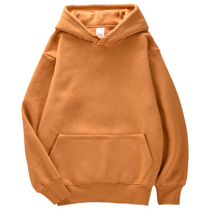 Casual Solid Color Hoodie for Women - Fleece Pocket Pullover - ZOOMNSTORE