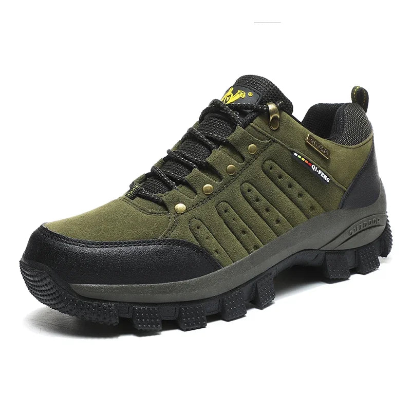 Mens Waterproof Leather Outdoor Sneakers - High-Quality Casual Climbing and Trekking Shoes - ZOOMNSTORE