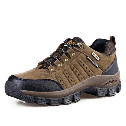 Mens Waterproof Leather Outdoor Sneakers - High-Quality Casual Climbing and Trekking Shoes - ZOOMNSTORE