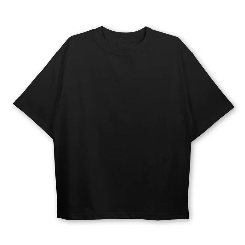 Casual Oversized Cotton T-Shirt - Unisex Round Neck Hip Hop Fashion - ZOOMNSTORE