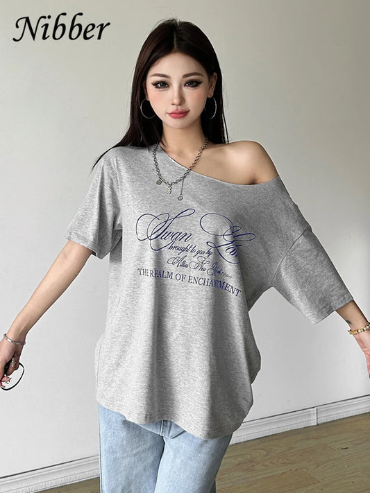 Casual Womens T-Shirt - 2024 Summer Street Style Top - ZOOMNSTORE