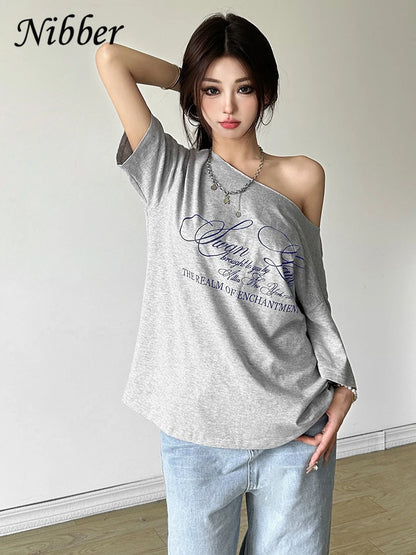 Casual Womens T-Shirt - 2024 Summer Street Style Top - ZOOMNSTORE