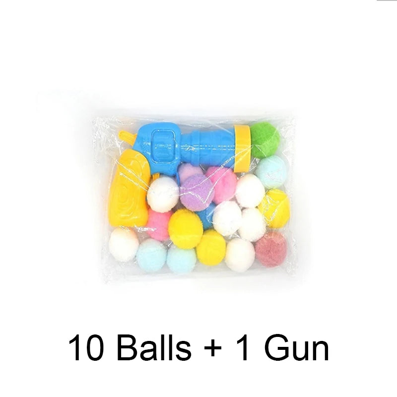 Cat Plush Ball Shooter - Mini Silent Toy for Stress Relief and Play - ZOOMNSTORE