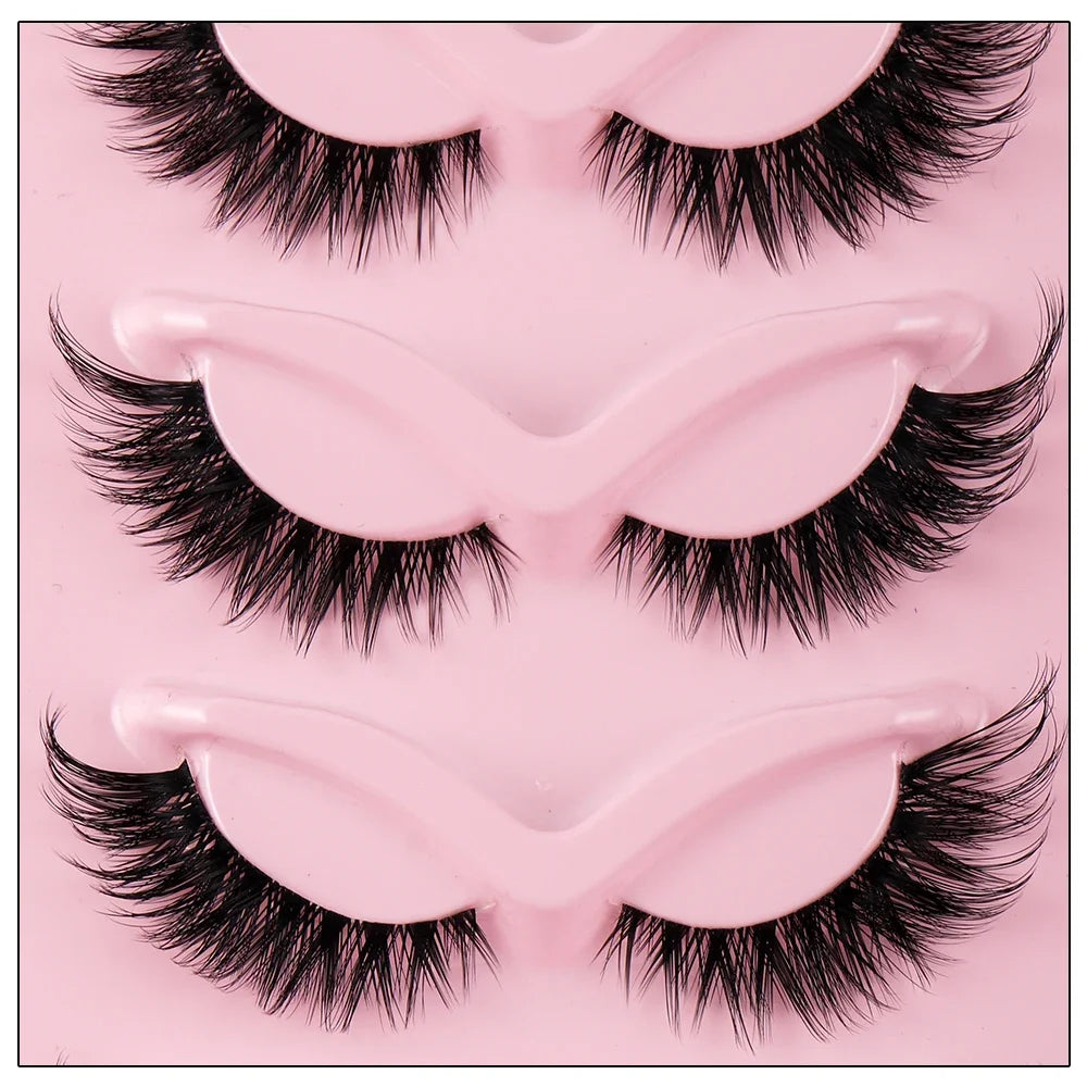 Faux Mink Cat Eye Lashes - 5 Pairs Natural Long Winged Fake Eyelashes - ZOOMNSTORE