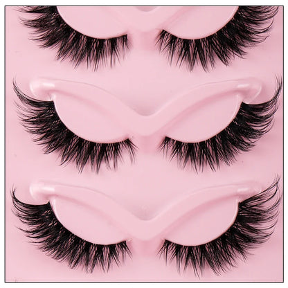 Faux Mink Cat Eye Lashes - 5 Pairs Natural Long Winged Fake Eyelashes - ZOOMNSTORE