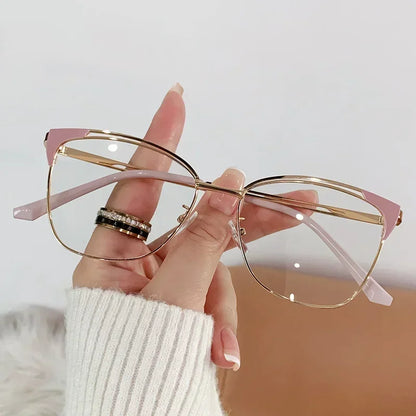 Cat Eye Glasses - Retro Blue Light Glasses With Photochromic Clear Lenses For Women - ZOOMNSTORE