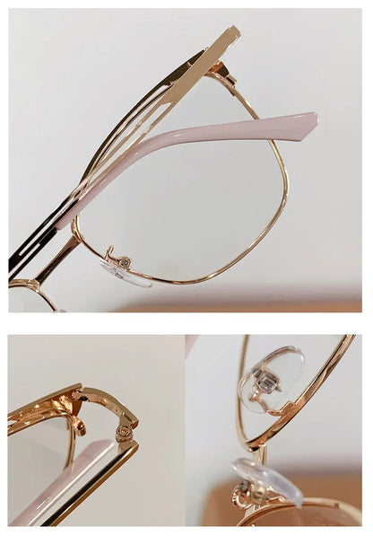 Cat Eye Glasses - Retro Blue Light Glasses With Photochromic Clear Lenses For Women - ZOOMNSTORE