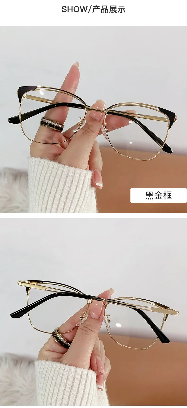 Cat Eye Glasses - Retro Blue Light Glasses With Photochromic Clear Lenses For Women - ZOOMNSTORE