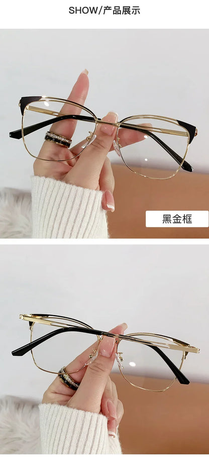 Cat Eye Glasses - Retro Blue Light Glasses With Photochromic Clear Lenses For Women - ZOOMNSTORE