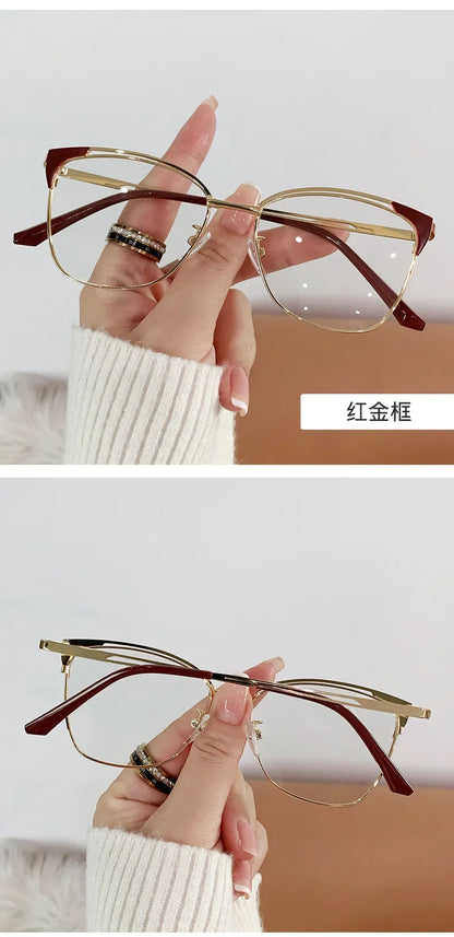 Cat Eye Glasses - Retro Blue Light Glasses With Photochromic Clear Lenses For Women - ZOOMNSTORE