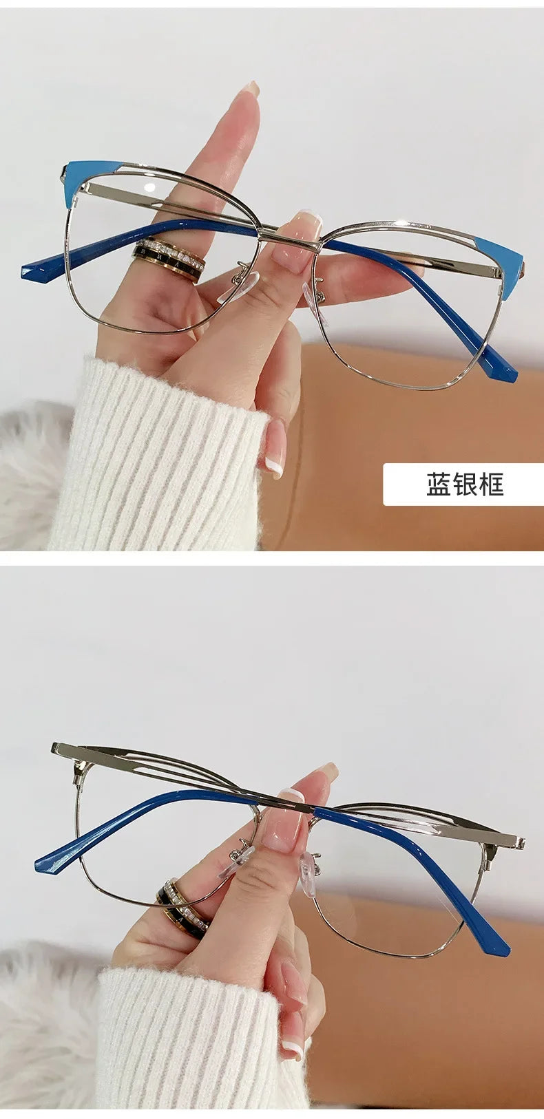 Cat Eye Glasses - Retro Blue Light Glasses With Photochromic Clear Lenses For Women - ZOOMNSTORE