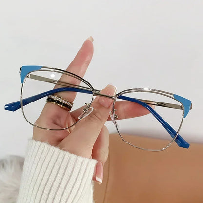 Cat Eye Glasses - Retro Blue Light Glasses With Photochromic Clear Lenses For Women - ZOOMNSTORE