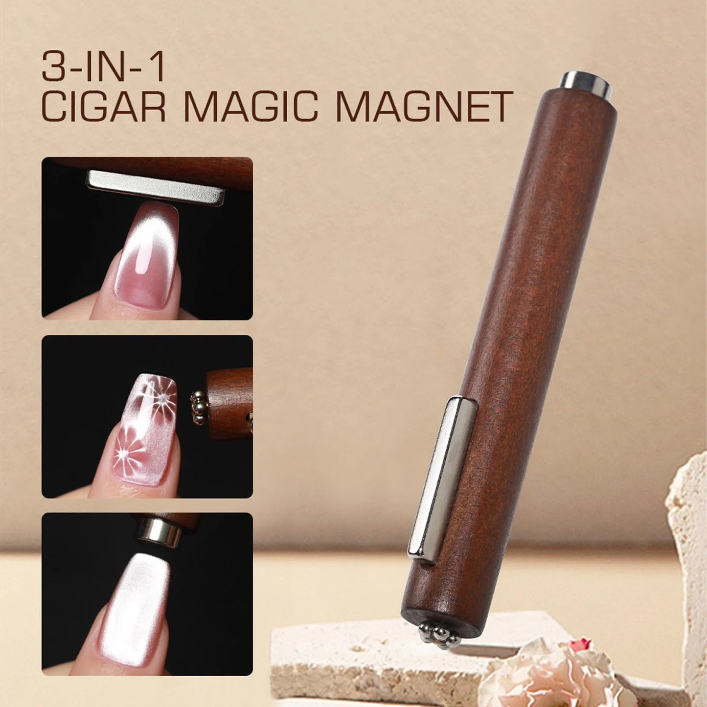 Cat Eye Magnet Stick – 3 In 1 Magnetic Gel Nail Tool | Manicure Accessories - ZOOMNSTORE