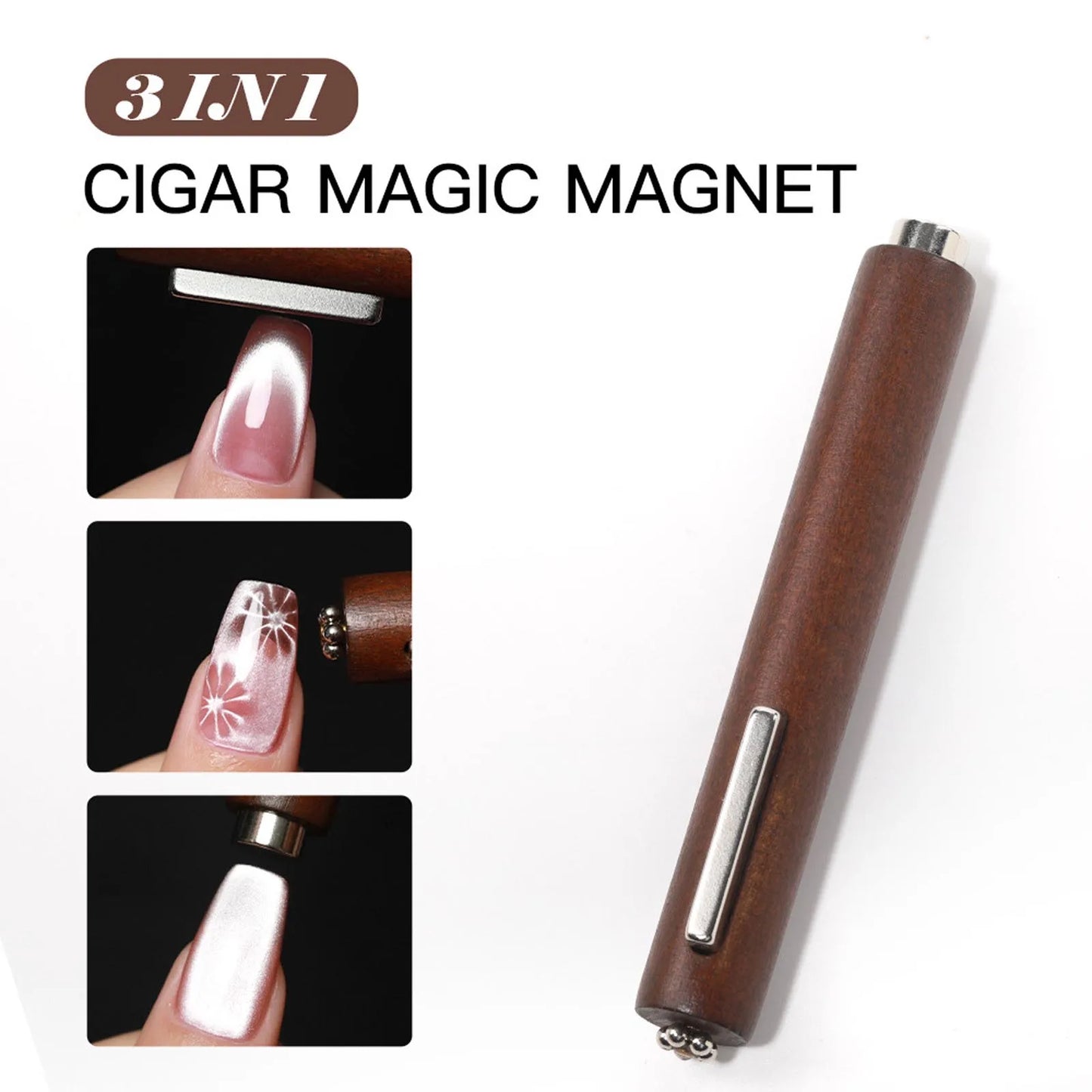 Cat Eye Magnet Stick – 3 In 1 Magnetic Gel Nail Tool | Manicure Accessories - ZOOMNSTORE