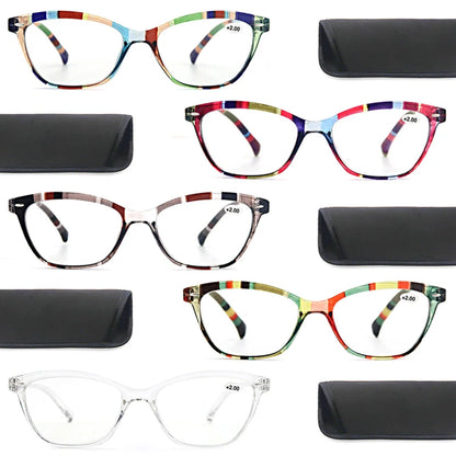 Cat Eye Reading Glasses - Stylish Women Presbyopic Glasses With Rivet Frame - ZOOMNSTORE