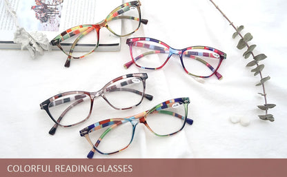 Cat Eye Reading Glasses - Stylish Women Presbyopic Glasses With Rivet Frame - ZOOMNSTORE