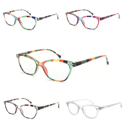 Cat Eye Reading Glasses - Stylish Women Presbyopic Glasses With Rivet Frame - ZOOMNSTORE