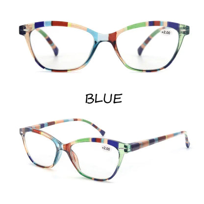 Cat Eye Reading Glasses - Stylish Women Presbyopic Glasses With Rivet Frame - ZOOMNSTORE