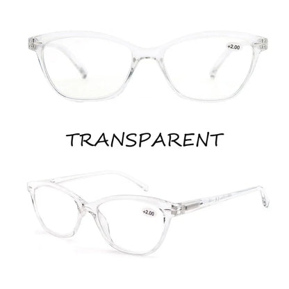 Cat Eye Reading Glasses - Stylish Women Presbyopic Glasses With Rivet Frame - ZOOMNSTORE