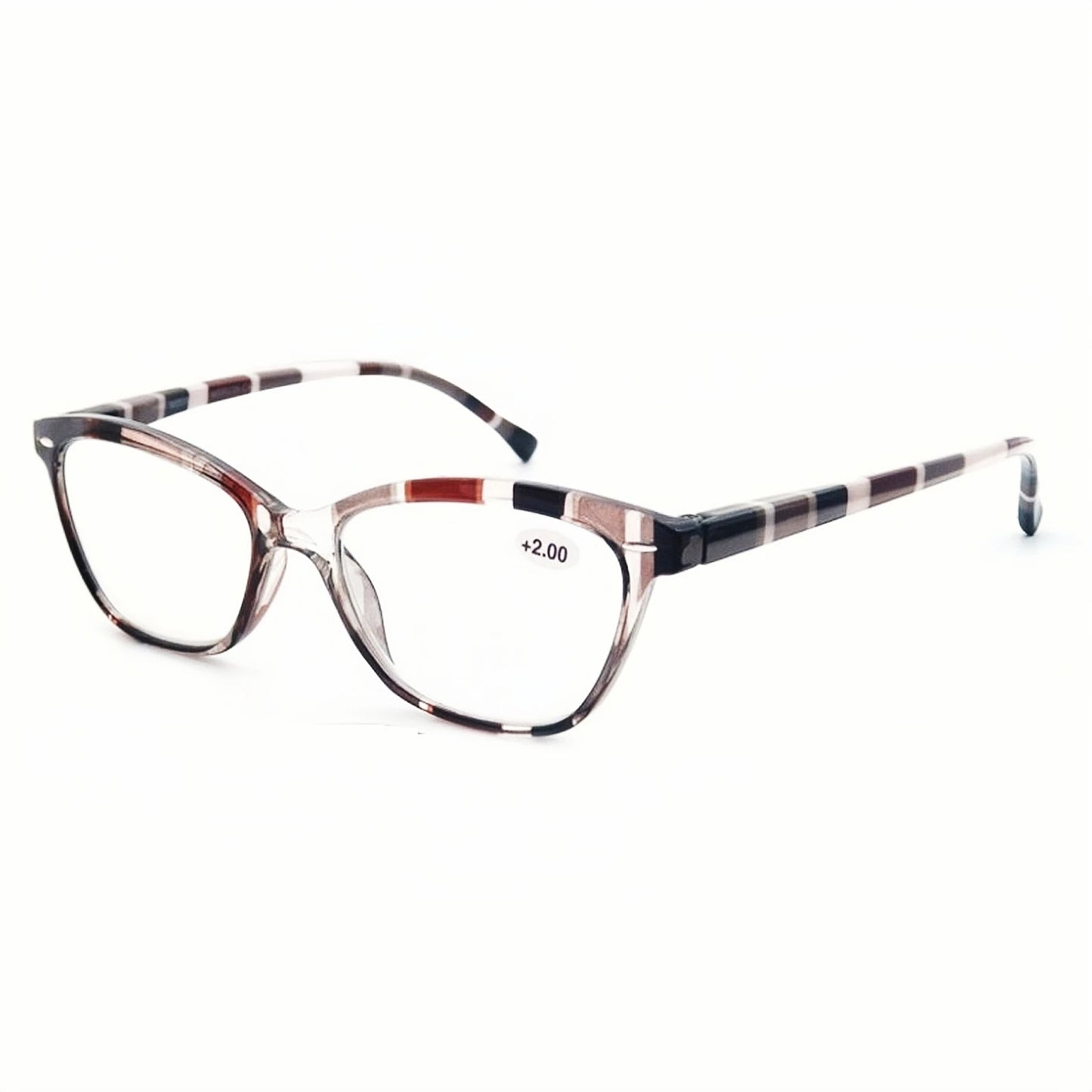 Cat Eye Reading Glasses - Stylish Women Presbyopic Glasses With Rivet Frame - ZOOMNSTORE