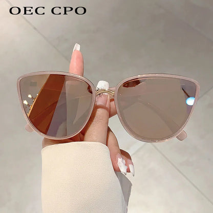 Vintage Cat Eye Sunglasses - Trendy UV400 Mirror Shades for Women - ZOOMNSTORE