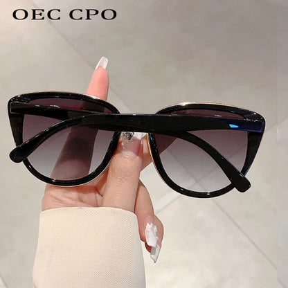 Vintage Cat Eye Sunglasses - Trendy UV400 Mirror Shades for Women - ZOOMNSTORE