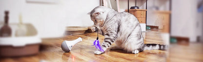 Cat Feather Toy - Interactive Automatic Cat Teaser with Silent Motor for Indoor Play - ZOOMNSTORE
