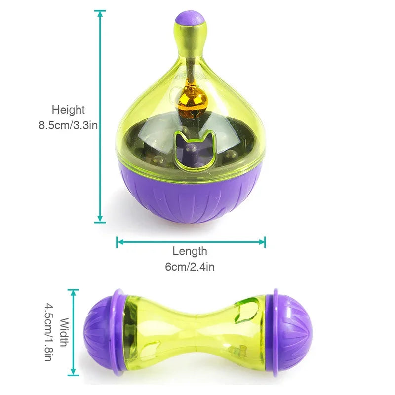 Cat Feeding Toy - Interactive Pet Feeder Ball for Puppy Kitten Training & Exercise - ZOOMNSTORE