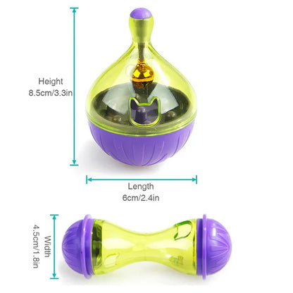 Cat Feeding Toy - Interactive Pet Feeder Ball for Puppy Kitten Training & Exercise - ZOOMNSTORE