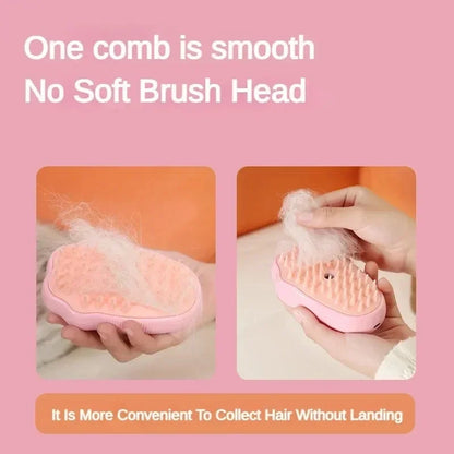 3-in-1 Electric Cat Brush with Spray - Comb Massage and Hair Remover Tool - ZOOMNSTORE
