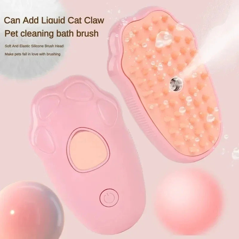 3-in-1 Electric Cat Brush with Spray - Comb Massage and Hair Remover Tool - ZOOMNSTORE