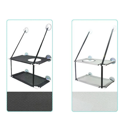 Cat Hammock Window Bed Kitten Sunny Seat Hanging Mount Beds Cat Sofa double-decker tunnels Suction Cup Wall Pet Hanging Winter - ZOOMNSTORE
