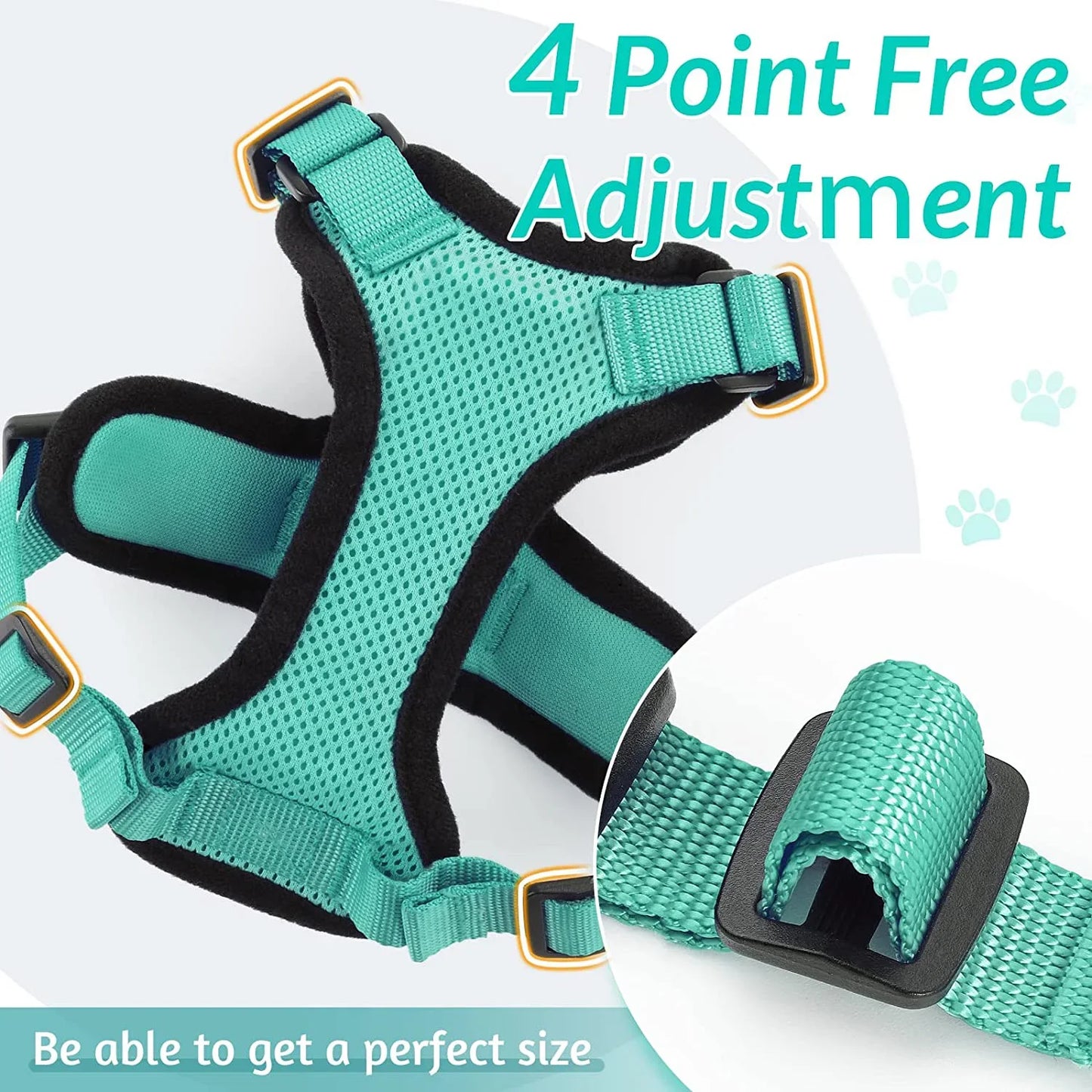 Escape Proof Cat Harness and Leash - Adjustable Soft Vest for Walking - ZOOMNSTORE