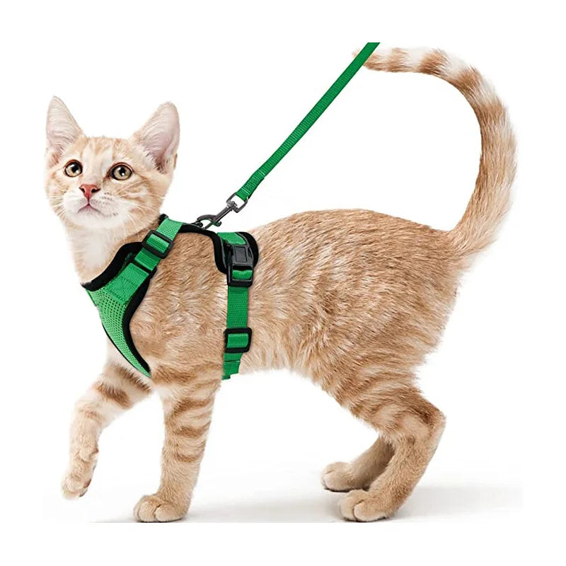 Escape Proof Cat Harness and Leash - Adjustable Soft Vest for Walking - ZOOMNSTORE