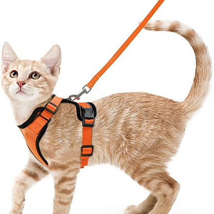 Escape Proof Cat Harness and Leash - Adjustable Soft Vest for Walking - ZOOMNSTORE