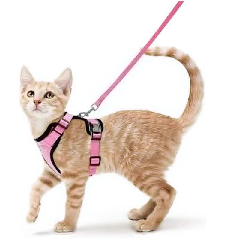 Escape Proof Cat Harness and Leash - Adjustable Soft Vest for Walking - ZOOMNSTORE