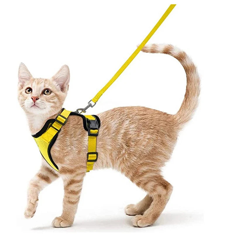 Escape Proof Cat Harness and Leash - Adjustable Soft Vest for Walking - ZOOMNSTORE