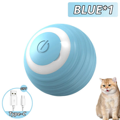 Interactive Cat Toy - Automatic Rolling Ball with Faux Tail - ZOOMNSTORE