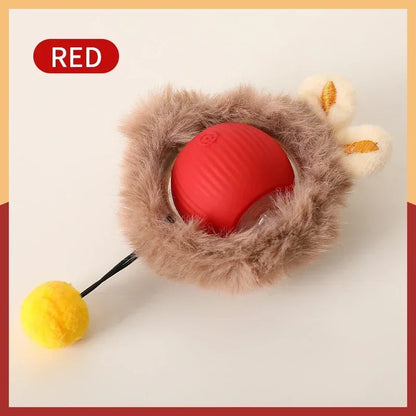 Interactive Cat Toy - Automatic Rolling Ball with Faux Tail - ZOOMNSTORE