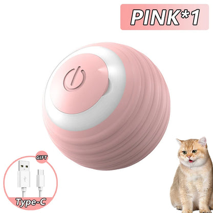 Interactive Cat Toy - Automatic Rolling Ball with Faux Tail - ZOOMNSTORE