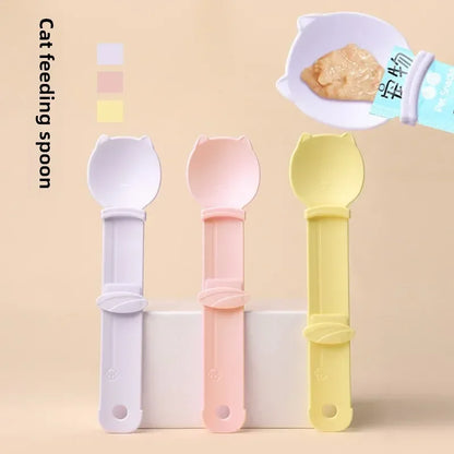 Cat Liquid Snack Feeder - Squeeze Spoon for Pet Food - ZOOMNSTORE