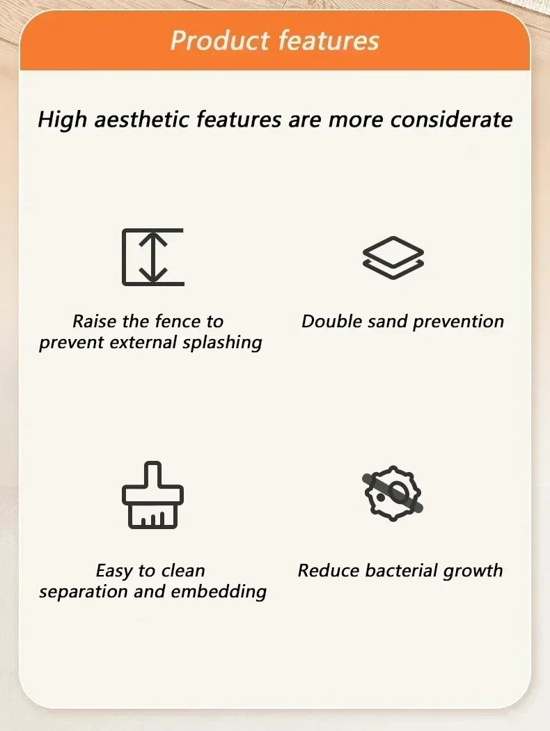 High-Sided Cat Litter Box - Splashproof Semi-Enclosed with Removable Scoop - ZOOMNSTORE