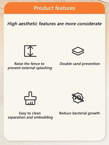 High-Sided Cat Litter Box - Splashproof Semi-Enclosed with Removable Scoop - ZOOMNSTORE